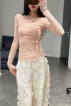 BASERANGE Ribbed Long Sleeve Top T-shirt TTVL Collection France BAS-TTVL-RB-SP24-HAPTIC TTVL
